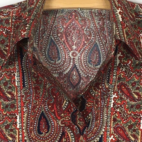 Vintage 1970s Paisley Top Blouse by TEMPTATION - Picture 2 of 13